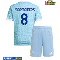 Juventus Teun Koopmeiners #8 Auswärts Trikotsatz Kinder 2025-26 Kurzarm (+ Kurze Hosen)